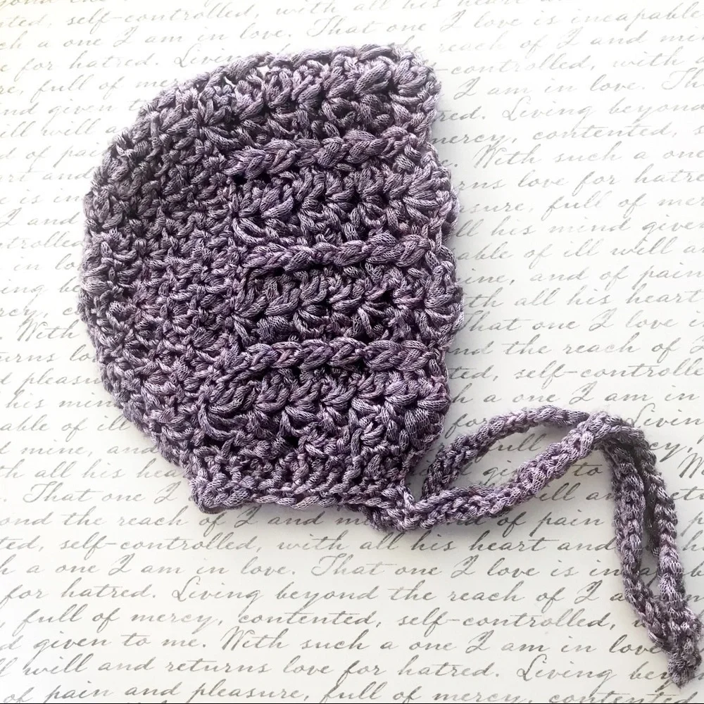 Handmade Crochet Knit Baby Bonnet